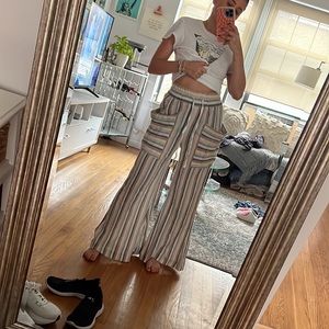 high rise striped pockets women's size XS